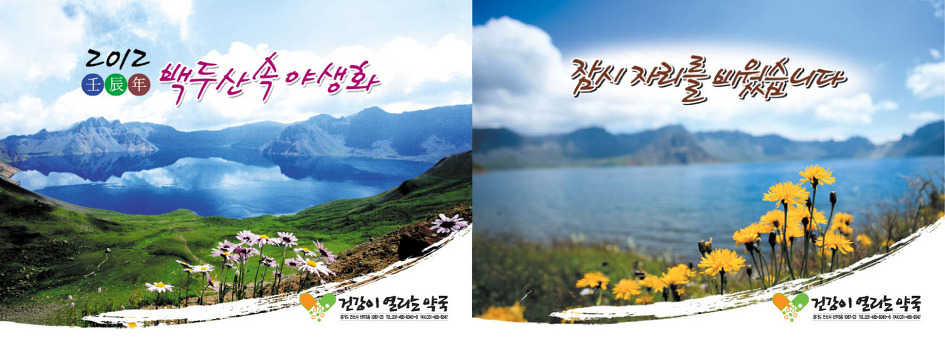 야생화달력탁상용2012년-백두산속야생화