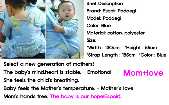 Mom love Podaegi Korea style Baby carrier Sling wrap warm wearing Mei 