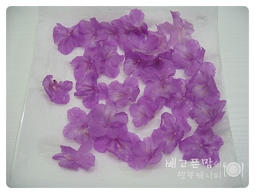 아이들 간식으로 만든..진달래 꽃전