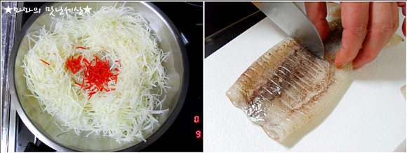 눈내리는 밤 술 한잔 생각난다면~《감자채오징어순대》