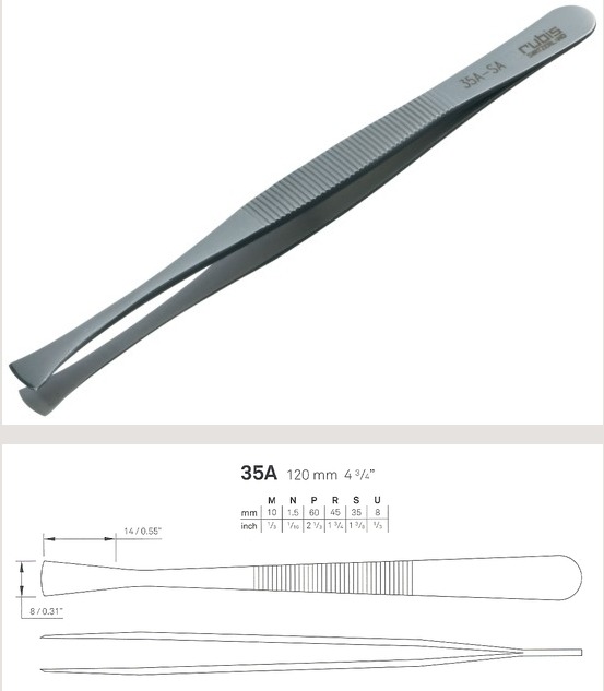 ROUND TIP TWEEZERS / RUBIS 35A-SA