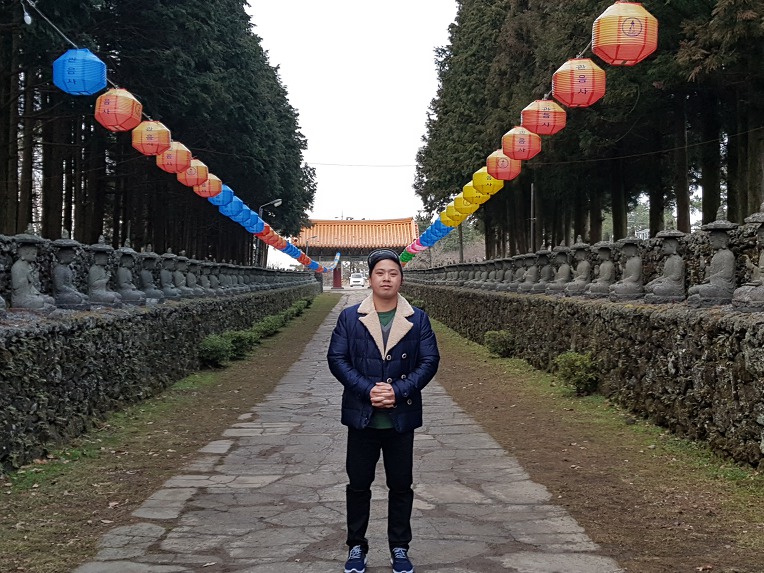 한라산 관음사로 필리핀(Philippines)에서온 Ricky Alilic와 사찰(Temple)순례
